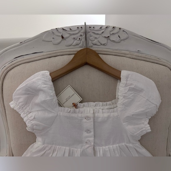 🐰4T 100% Cotton Floral Embroidered Puff Sleeve Spring Bunny Toddler Dress NWT - Picture 6 of 16